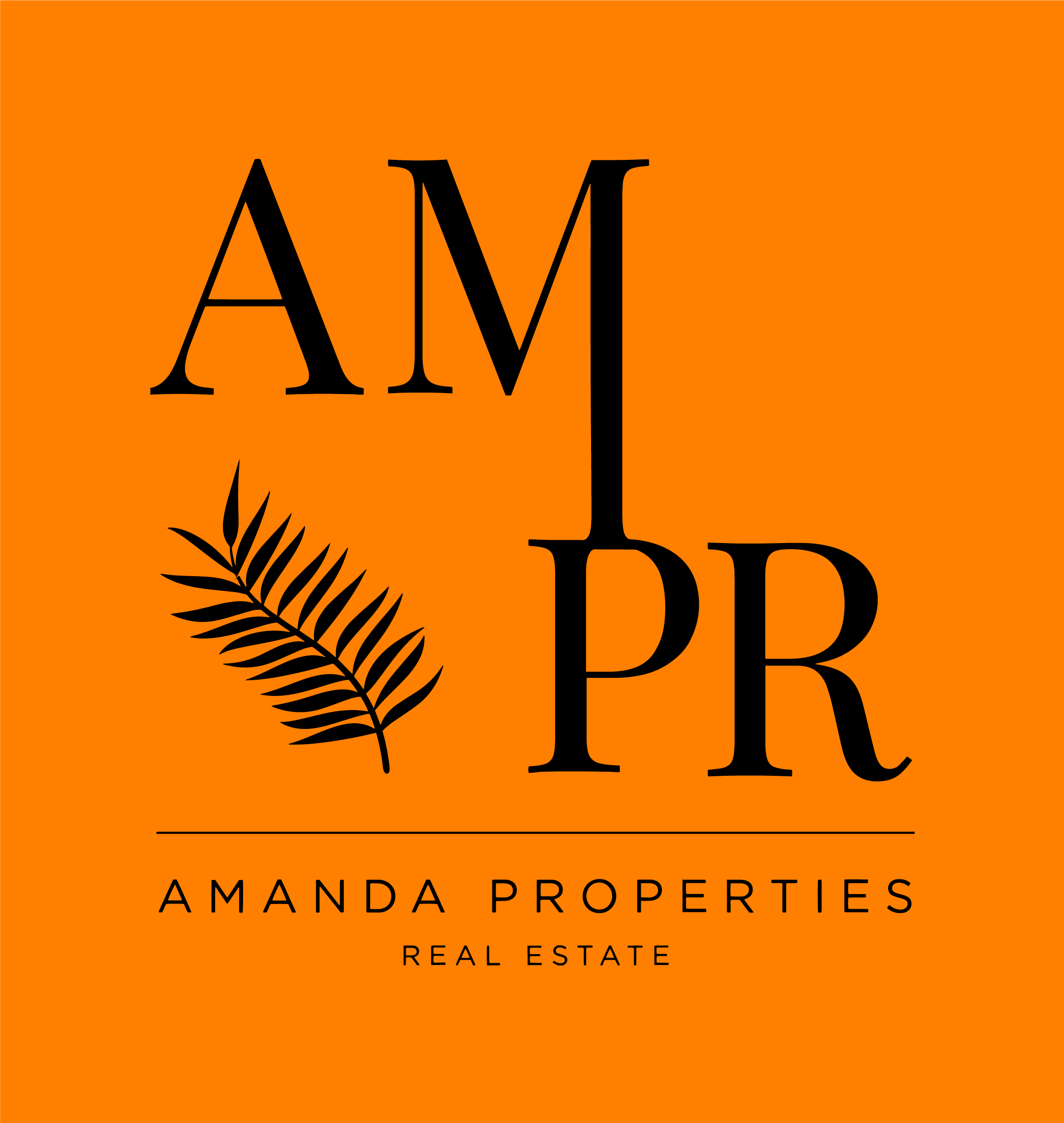 logo d'une agence immobilière de couleur orange et noir