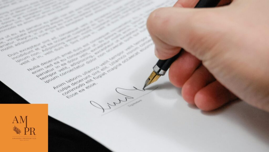 Signature of a deed of sale in VIR